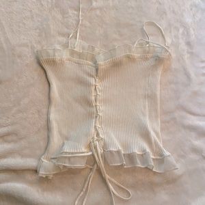 Lace up corset style tanktop